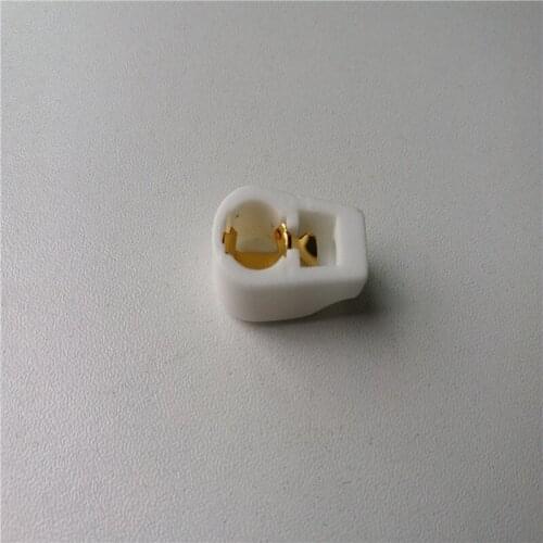 10pcs Tube Caps Ceramic shield caps MCXG 7.4mm electron tube plate caps golden foot for 807/6146B/FU7/FU25/310A tube amplifier