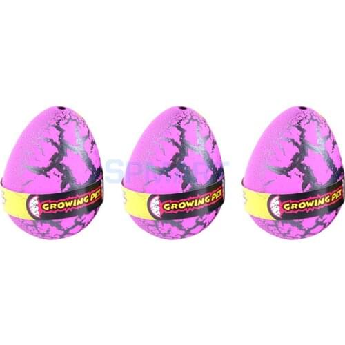 3 Pcs Colorful Funny Magic Dinosaur Eggs Hatching Dino Pets Hatch-Grow Children Toy