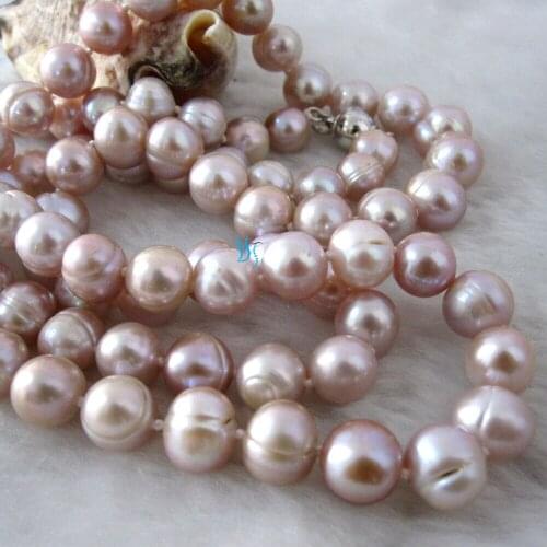 32" 8-10mm Lavender Freshwater Pearl Necklace Strand Jewelry