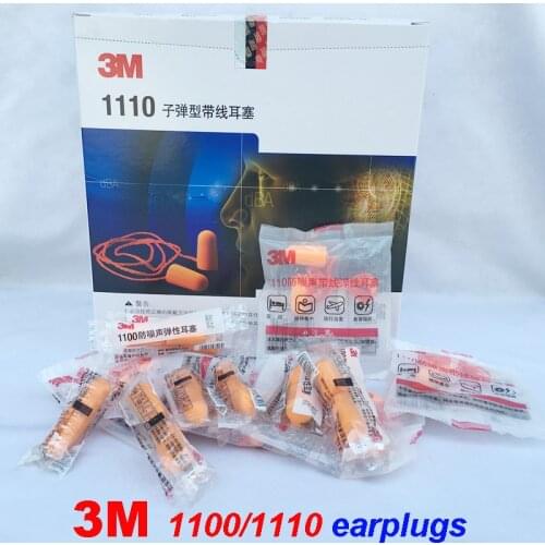 3M 1100/1110/1250/1270 earplugs 5 packs/10PCS Special sales Original earplugs Noise prevention Protective earplugs