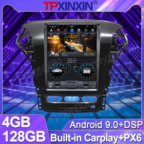 4+128G For Ford Mondeo MK4 Android Radio Tesla Screen 2011 - 2014 Car Multimedia Player PX6 Carplay GPS Tape Recorder Head Unit