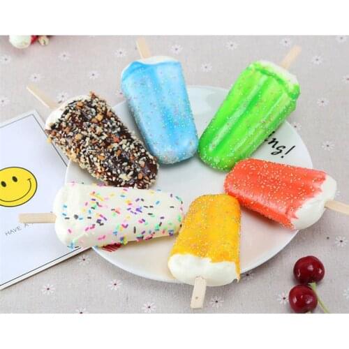 6Pcs Lifelike Artificial Ice Cream Fridge Magnet Creative Multi-Purpose Artificial Ice Cream Photography Prop Home Decor