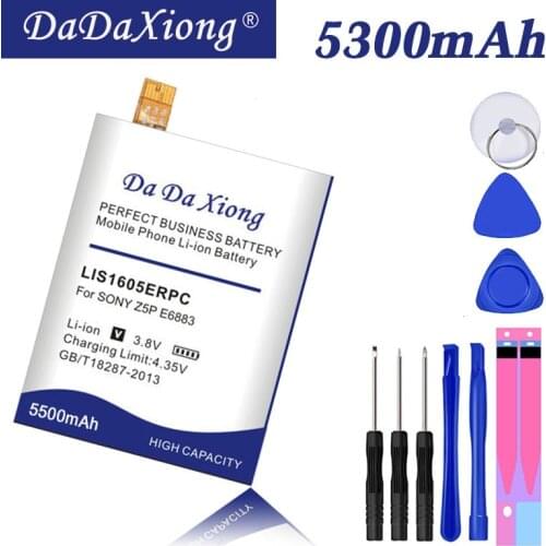 Original DaDaXiong 5500mAh LIS1605ERPC Battery for SONY Xperia Z5 Premium Z5P Dual E6883 E6853 Mobile Phone Batteries