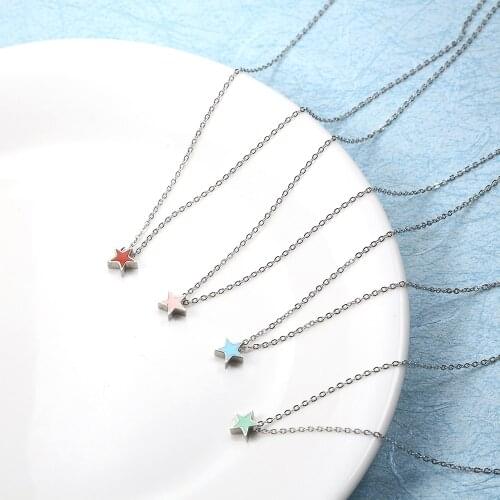 Accessories jewellery chain choker long star best friends pendant necklace women chocker neckless stainless steel jewelry