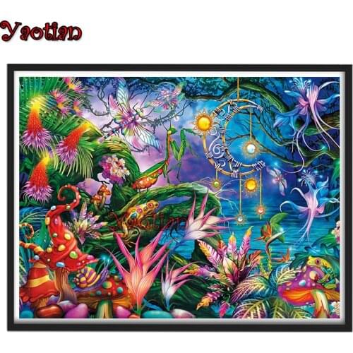 Full Square/Round DIY Diamond Painting Fantasy flower plant landscape Embroidery Cross Stitch 5D Christmas Gift Home Decor