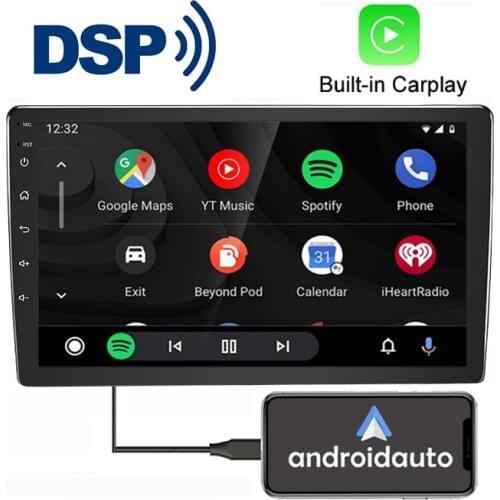 1 Din Apple Carplay Car Radio Bluetooth Android Auto Stereo Receiver 9inch 10onch Touch Screen MP5 GPS AMDSP Player USB ISOAudio