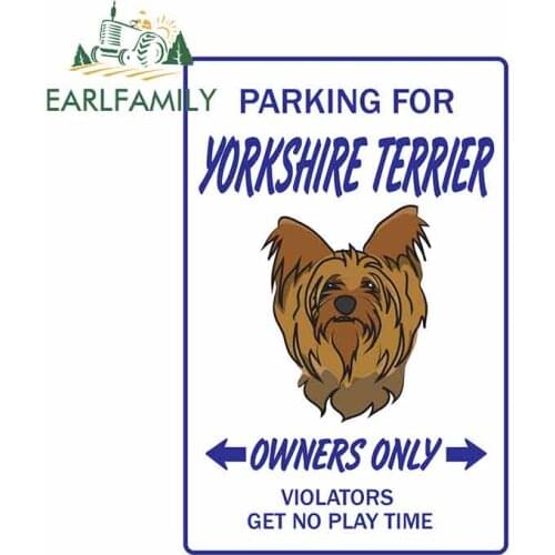 EARLFAMILY 13cm x 8.5cm Car Sticker YORKSHIRE TERRIER Novelty Sticker Dog Pet Parking Toy Vet Groomer Breeder Funny Car Styling