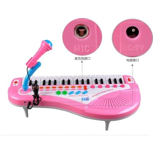 Childrens 37 Key Keyboard With A Microphone Microphone Electronic Baby Educational Multifunctional Small Piano Piano Music