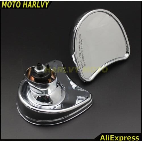 Chrome Inner Fairing Mount Rear View Mirror For Harley Electra Street Glide FLHX 96-13