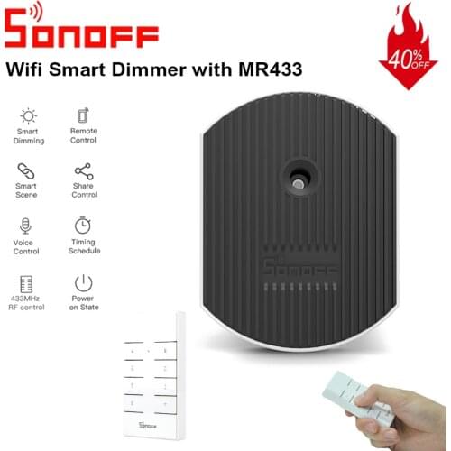 Sonoff D1 Smart Dimmer Switch Wifi Switch Module 433Mhz RF Remote Voice Control Light Adjust via eWeLink APP Alexa Google Home
