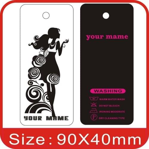 Custom 500PCS women clothes tags ,can print your logo on tags 300gsm Paper free design for you and free shipping