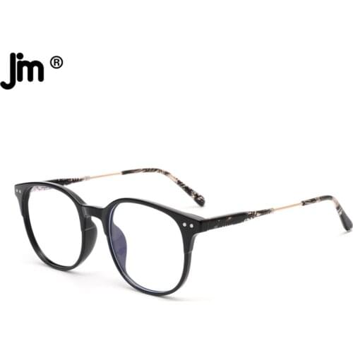 JM 2021 Round BLue Light Glasses for Women Men Vintage Computer Blue Light Blocking Glasses Frame