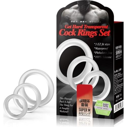 3pcs/set Silicone Cock Rings Delayed Ejaculation Penis Rings Sex Toys For Men Erection Lasting Rings Cock Penis Ring For Male