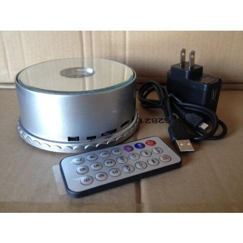 Multicolor LED lamp socket MP3 plastic stent, a cubic crystal display 7 for inserting a memory card with music Bluetooth