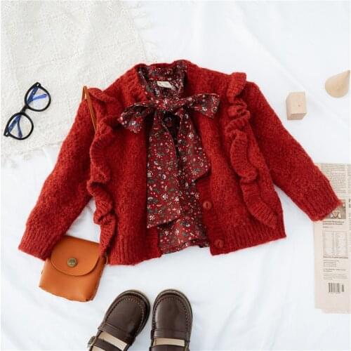 Girls Fashion Autumn Winter Sweaters Baby Kids Children Warm Knitting Shirt