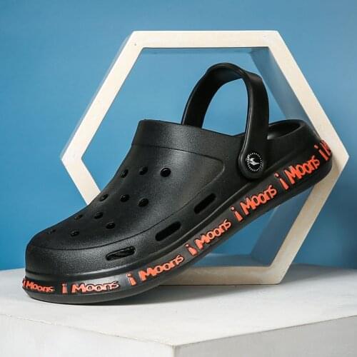 2020 Graffiti Printing Men Summer Shoes Sandals Mens Holes Sandals Hollow Breathable Flip Flops Shoes Fashion Beach Slippers