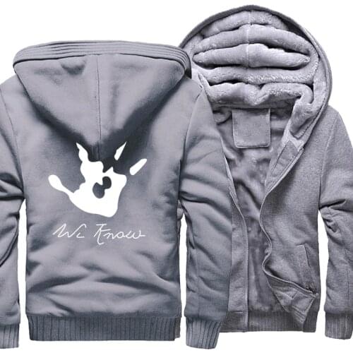 2018 Hot Sale Mens Hoodies Print Skyrim Dark Brotherhood Hand Fashion Sweatshirts Men Winter Fleece Thick Hoody Harajuku Kpop