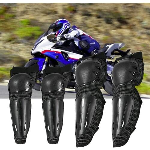 4pcs Motorcross Elbow And Knee Pads Knee Guards Motorcycle Racing Knee Pads Protect Guard Aults Off Road Protective Gear