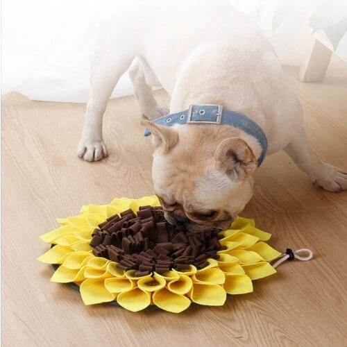 New Fashion Trend Pet Supplies Bite-Resistant Slow-Food Toys Sniff Pad Anti-Choking Release Energy Sunflower Training Blanket