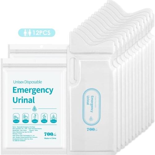 Disposable Urine Bags 12 Pack Camping Pee Bags Unisex Urine Bag For Travel Urinal Toilet Jam Emergency Portable Toilet Men Women