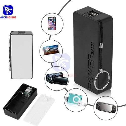Diymore Portable Power Bank DIY Case with Dual 18650 Batteries USB Charing Module for iPhone Xiaomi Huawei Smartphone Camera MP3