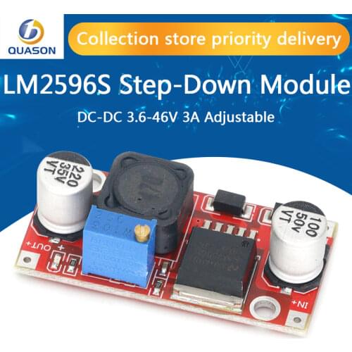 LM2596S DC-DC 3.6-46V 3A adjustable step-down power Supply module With reverse connection protection 5V voltage regulator
