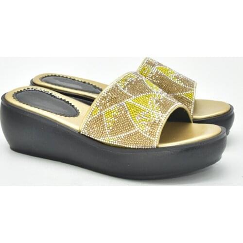 Crystal Sequins Platform Wedge Thick Sole Sandals High Heels Ladies Shoes and Sandals Womens Platform Heels with Rhinestone