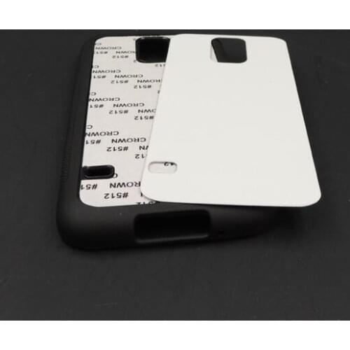 Silicone Rubber cover For Samsung galaxy S5 blank 2D silicone sublimation case TPU+PC with metal insert 20pcs/Lot