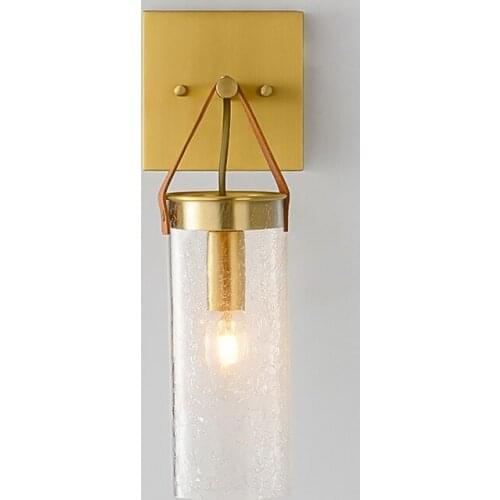 Modern Personality Wall Lamps Copper Glass Creative Wall Lights For Restaurant Bedroom Bedside Home Decoration Wall Sconce WA215