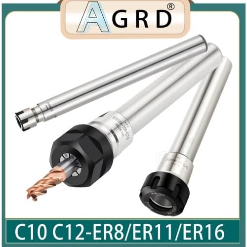 C10 C12 ER8 ER11 ER16 100L 150L CNC elongated tool holder, precision chuck extension rod of engraving machine Lathe milling