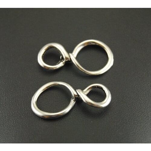 10pcs Silver Color Twisted Figure 8 Connectors Charms Jewelry Making DIY Handmade Craft A382