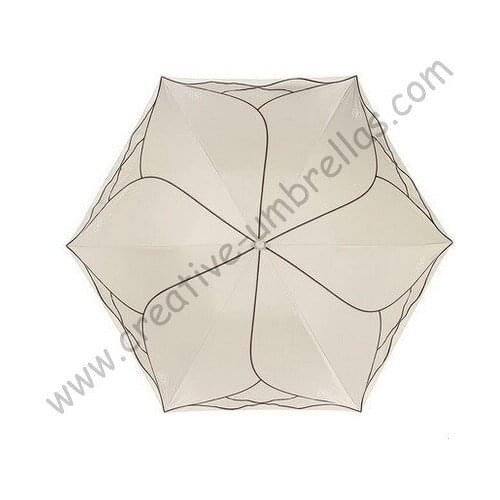 2pcs/lot colour option ladies' summer lotus leaf rose flower folding umbrella 5 times colour coating Anti-UV embroidery parasol