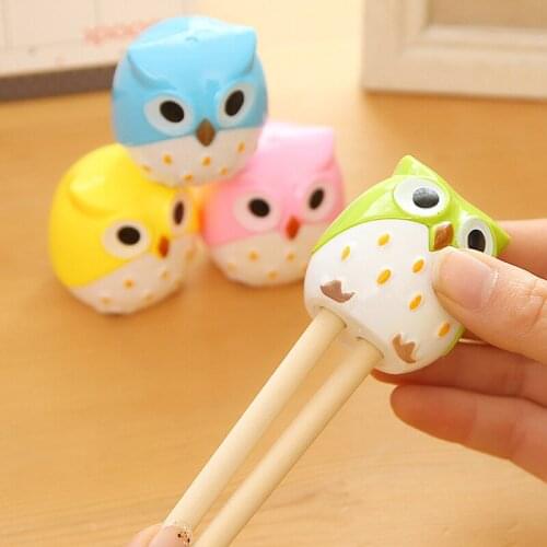 1PC Lovely Pencil Owl Animal Sharpener Stationery for School Student Kid Gift-school supplies