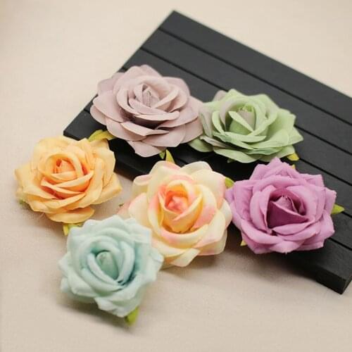 10 PCS 65mm Sweet Style Cloth Art Flowers For Shoes Clothes Headwear Accessories DIY Handmade Materials Jewelry Making