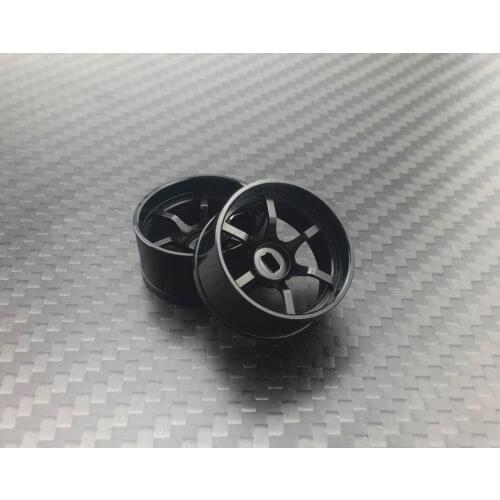 2pcs/ Lot Mini-Z AWD FWD DRZ Mini-d Gla BZ Mosquito Car Black Metal Wheel Hubs Lk06b