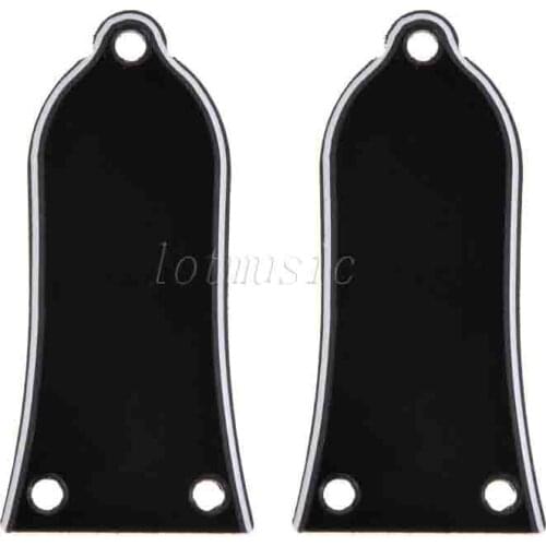 2*High Quality 3ply Black Plastic Bell Style Truss Rod Cover For Electric Guitar Replacement
