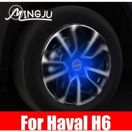 4PCS Hub Led Lights Refit Cap Car Floating Illumination Wheel Center Covers Suspended For Haval H6 2021 2022 3th Special Purpos