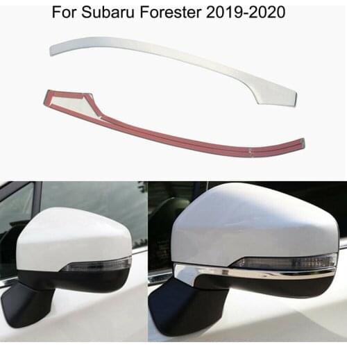 NEW-Stainless Steel Car Rear View Door Side Mirror Strip Decoration Trim for Subaru Forester 2019 2020 2021