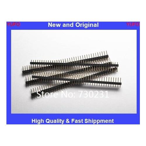 Free shipping 10pcs 2.54mm 1X40 Pin Male Single Row silver Pin Header 40 pin