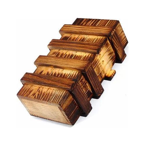 Wood puzzle box props for escape mysterious room Real-life escape room game prop