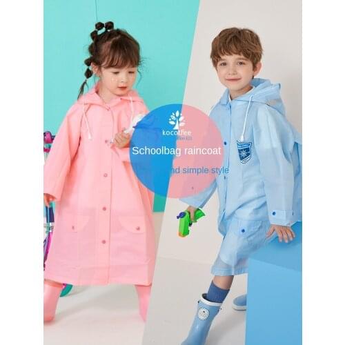 Childrens Raincoat with Schoolbag Seat Poncho Whole Body Kindergarten Baby Rain Gear Children rain poncho raining coat