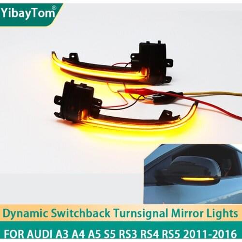 Smoke Black Cover Blinker Dynamic Flowing Mirror LED Turn Signal Light Indicator for Audi A4 A5 S5 A3 8P B8.5 RS3 RS4 RS5