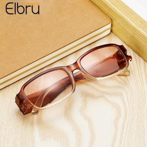 Elbru Fashion Reading Glasses Brand Multifunction Bifocal Lenses Presbyopic Glasses Simple Plain Eyeglasses For Women And Men