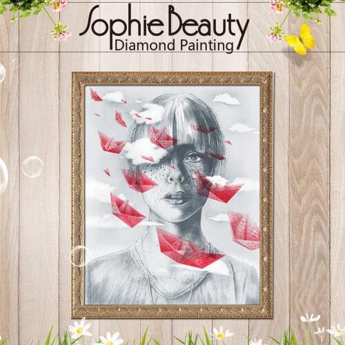 Sophie Beauty New Diy Diamond Painting Cross Stitch Handcraft Mosaic Beads Embroidery Beauty Girl Animals Cat Birds Home Art Kit