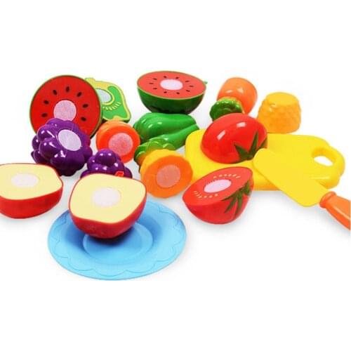 Children Kitchen Cutting Toys Pizza Fruits vegetables Fast Food Pretend Play Plastic Miniature Food Girls Kids Education Toys
