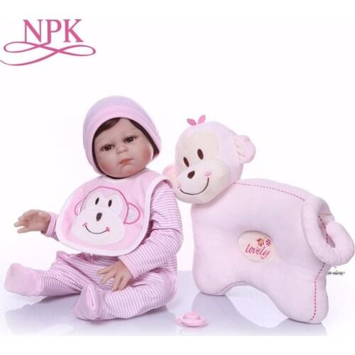 NPK Boneca Reborn little pink dog Silicone Vinyl Reborn Baby Doll Toys Lifelike Child Birthday Xmas Gift HOT TOY for girl