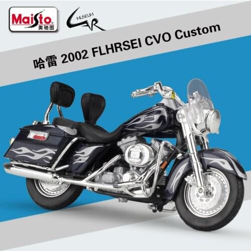 Maisto 1:18 Harley 2002 FLHRSEI CVO Custom Model Car Simulation Alloy Motorcycle Metal Toy Car Childrens Toy Gift Collection