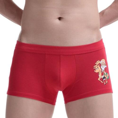 Men Boxers Cotton Underwear Sexy Man Panties Comfortable Breathable Underpants Male Soft U Pouch Undershorts Christmas Gifts