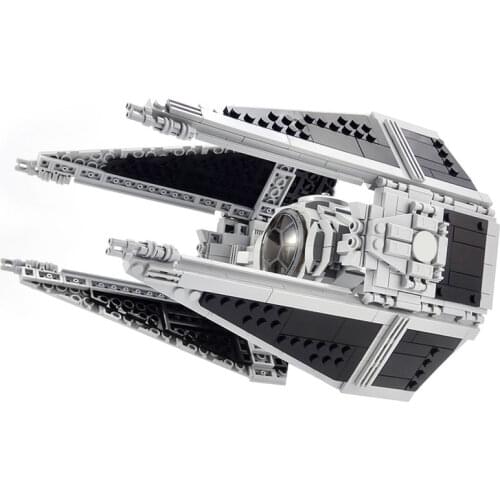 MOC Space Wars Interceptor Fighter Building Blocks Kit Imperial Tie Engine Battle Walker Airplane Bricks Toys For Children Gifts