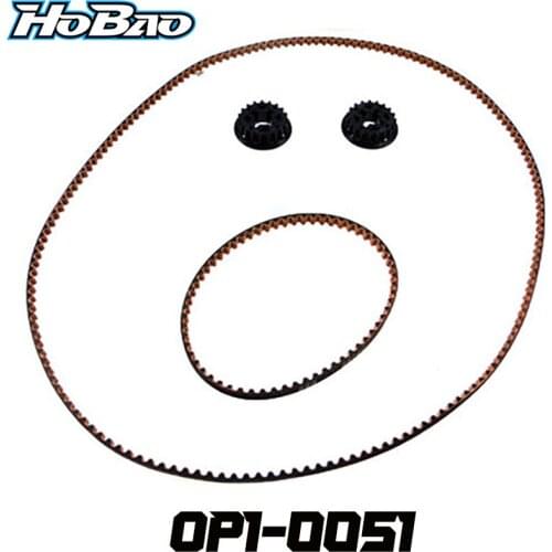 Original OFNA/HOBAO RACING OP1-0051 PULLEY 19 T & BELT 3 X 186, 3 X 507 SET For 1/10 HYPER H4E ON-ROAD